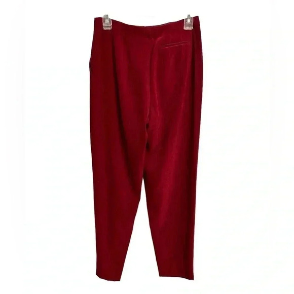 Talbots Brushed Stretch Flannel Trousers Pants Burgundy VTG Sz. 4 NWT - Picture 6 of 10